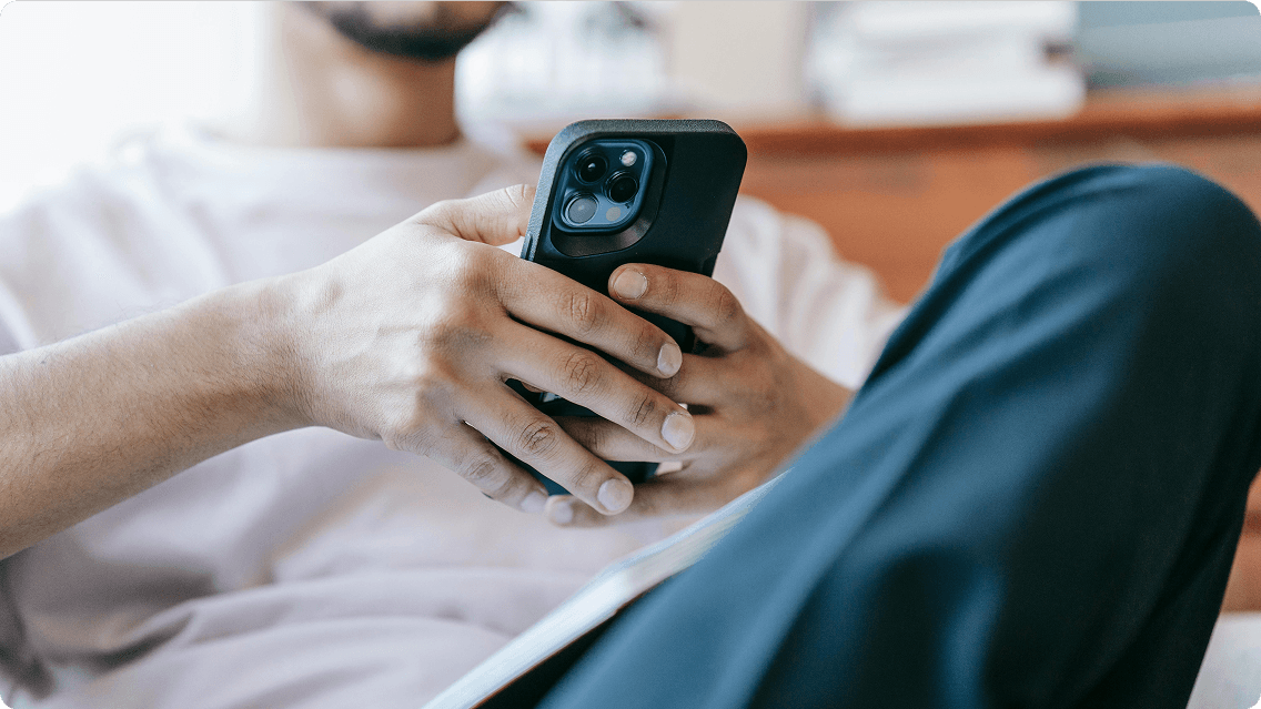 Person using a phone
